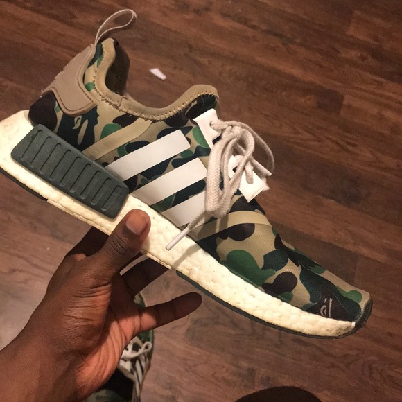 bape nmd on feet